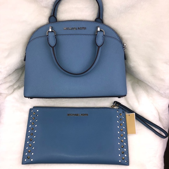 Michael Kors Handbags - 🆕 Michael Kors Purse and Wristlet Set Sky Blue
